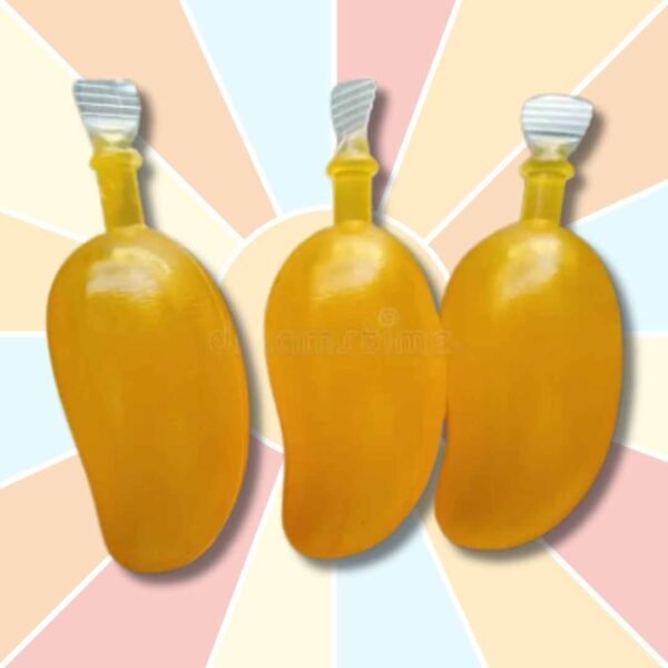 Mango pop drink (fruit shaped)